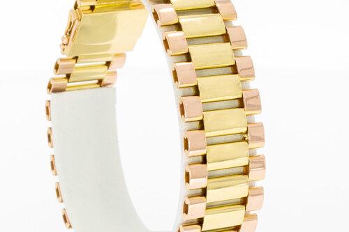 Gouden Rolex armband 18 karaat bicolor - 18,9 cm