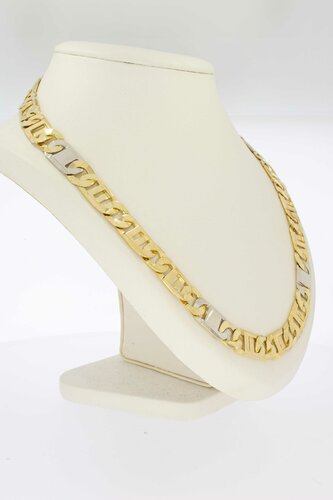 Gouden Rolex ketting 18 karaat bicolor - 62,5 cm