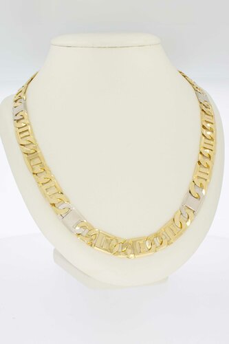 Gouden Rolex ketting 18 karaat bicolor - 62,5 cm