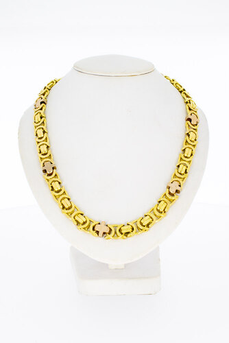 Gouden koningsketting heren 18 karaat plat - 67 cm
