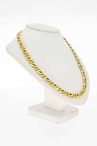 Gouden valkenoog ketting 14 karaat - 55,5 cm