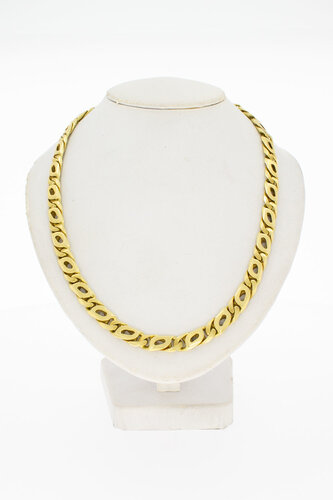 Gouden valkenoog ketting 14 karaat - 55,5 cm