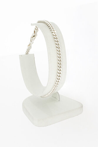 Zilveren gourmetarmband 925 gewalst - 20 cm