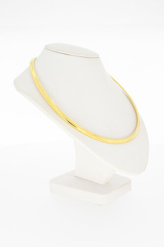 Gouden omega collier 18 karaat - 43 cm