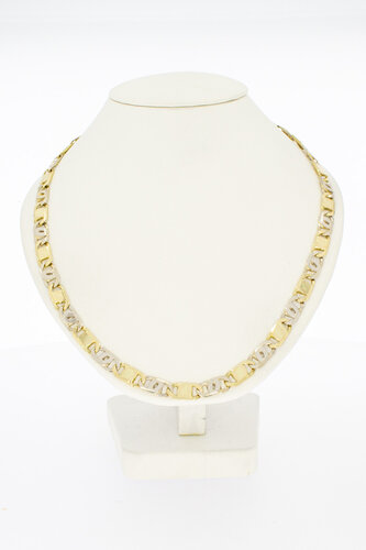 Gouden valkenoog ketting 18 karaat - 54 cm