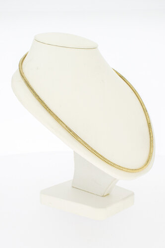 Gouden slangencollier 14 karaat - 42 cm