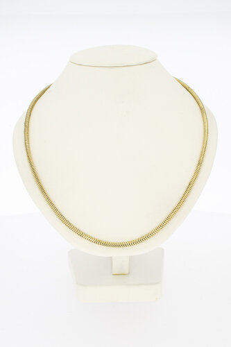 Gouden slangencollier 14 karaat - 42 cm