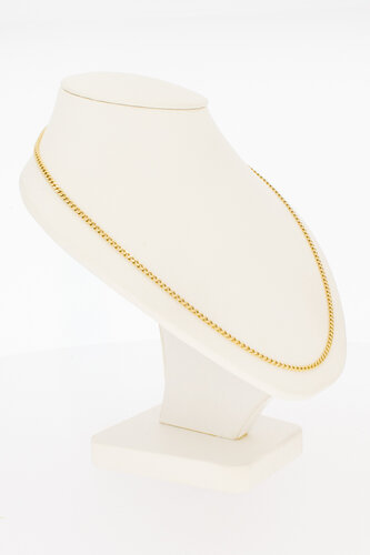 18 karaat geelgouden gourmetketting  60 cm