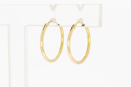 14 karaat gouden oorringen voor dames  1,9 cm