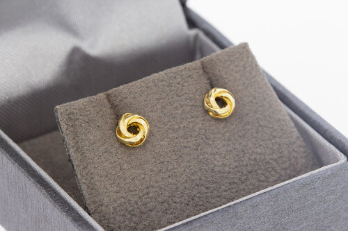 14 karaat gouden fantasie oorknopjes  4,9 mm