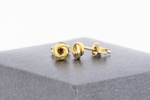 14 karaat gouden fantasie oorknopjes  4,9 mm