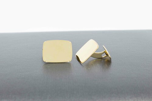 Gouden manchetknopen 14 karaat - 2 cm