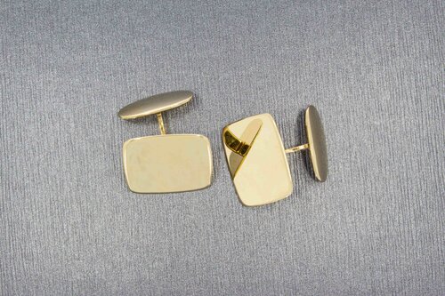 Gouden manchetknopen 14 karaat - 2 cm