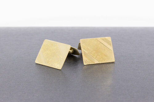 Gouden manchetknopen 14 karaat - 19,2 mm