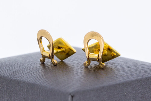 Gouden manchetknopen 18 karaat met diamant