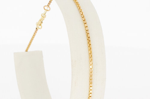 14 karaat gouden Venetiaans armbandje  20,8 cm