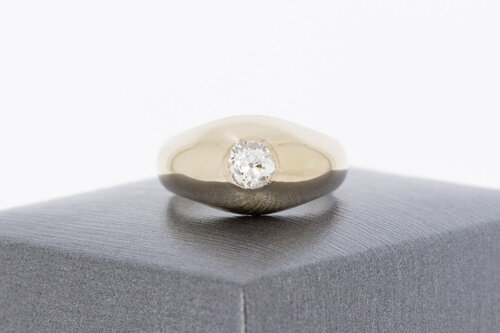 18 karaat gouden ring met diamant 0,45 ct 17 mm