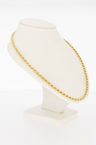 Dames koordketting 14 karaat goud  - 45,5 cm