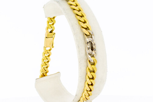 Gourmet armband 18 Karaat goud - 21 cm