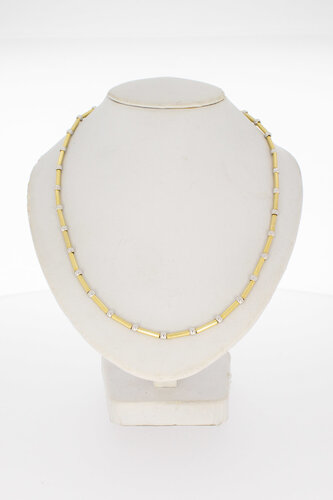 Gouden 14 Karaat Staafjes ketting - 45,3 cm