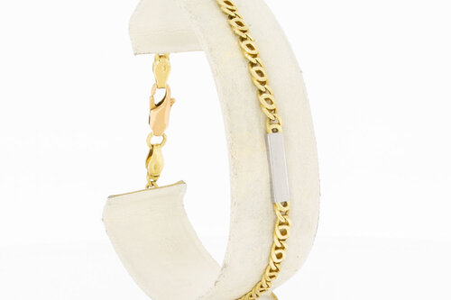14 Karaat Valkoog armband- 19,8 cm