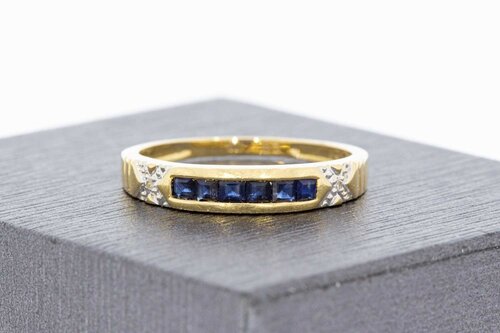 14 Karaat gouden Edelsteen ring - 17,6 mm