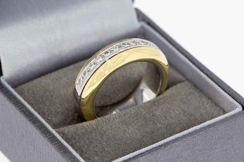 18 Karaat gouden dames ring  0.28 ct  - 17,6 mm