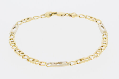 14 karaat bicolor gouden rolex armband - 20,4 cm
