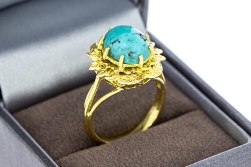 Vintage gouden ring dames 18 karaat - 17,6 mm