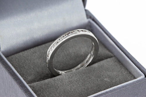 Gouden ring dames 14 karaat met zirkonia - 17,7 mm (2,7 g)
