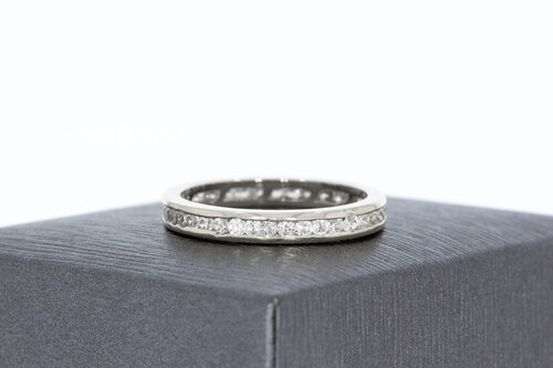 Gouden ring dames 14 karaat met zirkonia - 17,7 mm (2,7 g)