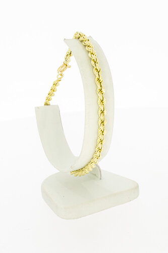 Gouden koord armband 14 karaat - 22,3 cm