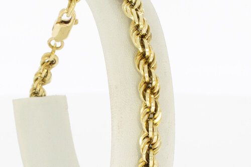Gouden koord armband 14 karaat - 21 cm