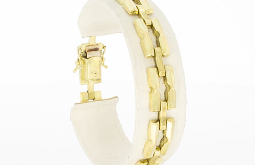 Vintage brede gouden armband 14 karaat - 18,7 mm