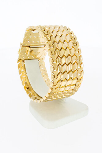 Vintage brede gouden armband 18 karaat - 19,6 mm