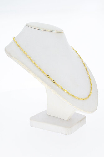Gouden gourmet ketting dames 14 karaat - 35,4 cm