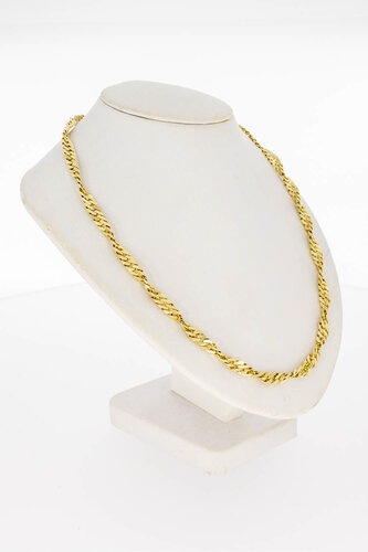 Gouden gourmet ketting dames 14 karaat - 40 cm