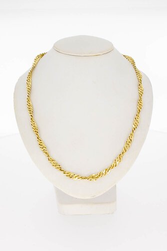 Gouden gourmet ketting dames 14 karaat - 40 cm
