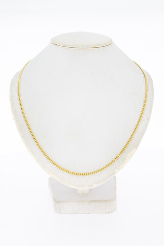 14 Karaat geelgouden geslepen Gourmetketting 61,1 cm