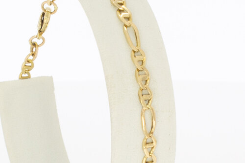 Gouden anker armband 14 karaat - 19,5 cm