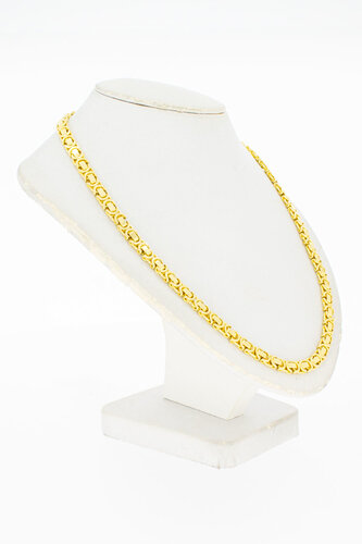 Gouden platte koningsketting 18 karaat - 60,7 cm