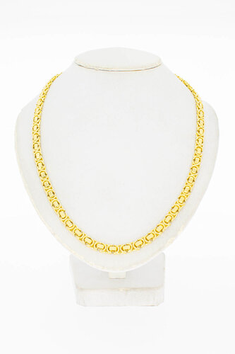 Gouden platte koningsketting 18 karaat - 60,7 cm
