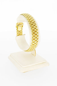 14 Karaat gouden gevlochten armband-19 cm